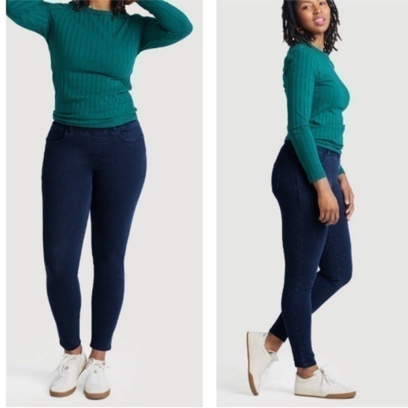 Betabrand Small‎ Yoga Denim Pull on Skinny Jeans Pants Stretch 4 Pocket - Picture 1 of 9